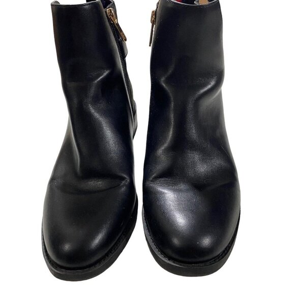 Tommy Hilfiger Isleen Women Black Mixed Media Vegan Leather Quilted Boot Sz 7.5M - Picture 3 of 11